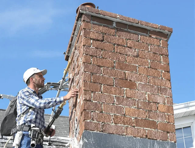 Brickwork for a chimney rebuild by Hudson Chimney Sweep in Hudson, MA