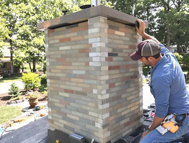 Hudson Chimney Sweep completing a modern chimney remodel in Hudson, MA