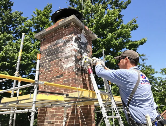 Structural chimney repair by Hudson Chimney Sweep in Hudson, MA