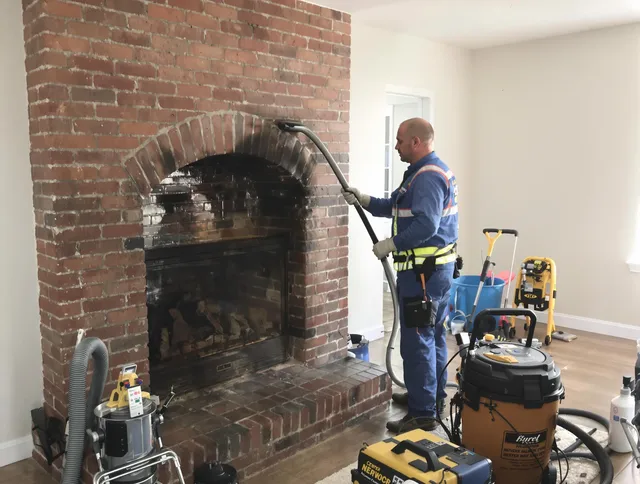 Hudson Chimney Sweep expert performing detailed chimney sweep in Hudson, MA