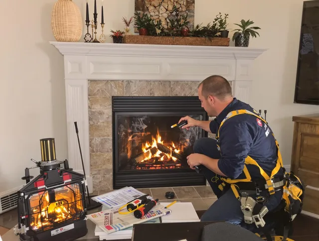Safety-focused fireplace inspection by Hudson Chimney Sweep in Hudson, MA