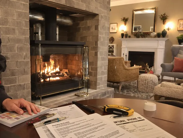 Hudson Chimney Sweep verifying fireplace safety measures in Hudson, MA
